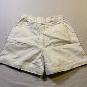 Gloria Vanderbilt White Utility Shorts Womens Size Small High Rise Cuffed